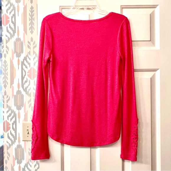 🌺🎉HP🎉🌺 NWOT Anthropologie Eloise Crochet Cuff Henley - Picture 14 of 16